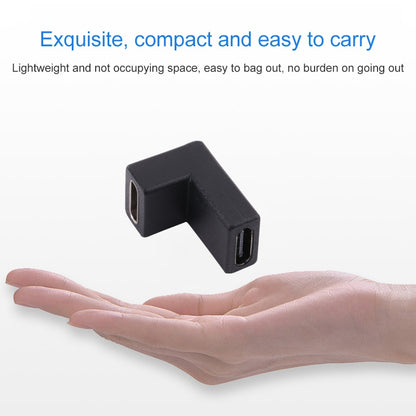 Type-C Female to Type-C Female Right Angle Charging Adapter Converter