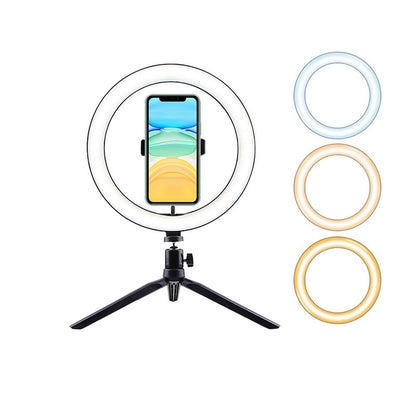 YJRL-10 10-inch LED Ring Light Photography Video Live Studio Fill light with Tripod Bracket