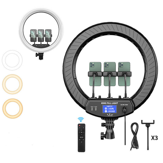 M22S 22inch Dimmable LED Ring Light Kit with Remote Control for Selfie Makeup YouTube Facebook Live