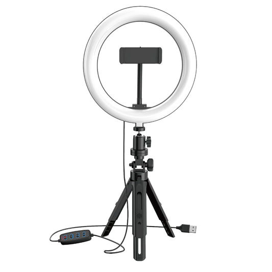 UN-206 8&#39;&#39; Dimmable LED Ring Light with Stand and Phone Holder Desktop Selfie Circle Lamp for YouTube Video Photography Makeup