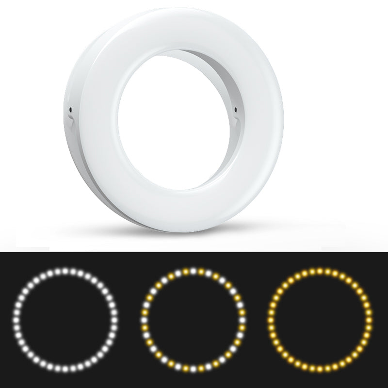 XJ19 Cell Phone LED Ring Light Clip-on Selfie Fill Lamp for Youtube Live Meeting