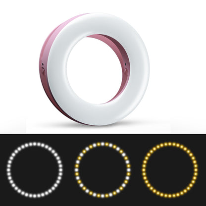 XJ19 Cell Phone LED Ring Light Clip-on Selfie Fill Lamp for Youtube Live Meeting