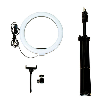 26cm LED Selfie Ring Light + 1.6m Tripod + Phone Holder Set for Live Broadcast/Eyebrow Tattooing