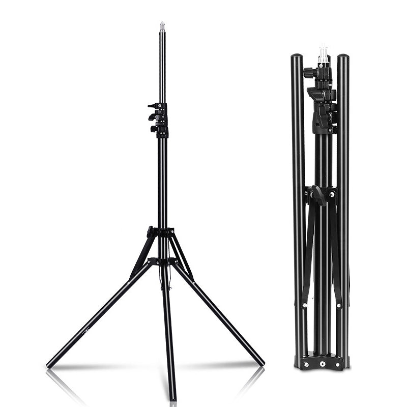 Reverse Folding Aluminum Alloy Light Stand Tripod with 1/4 Screw Interface for SLR Cameras Studio Lights etc.