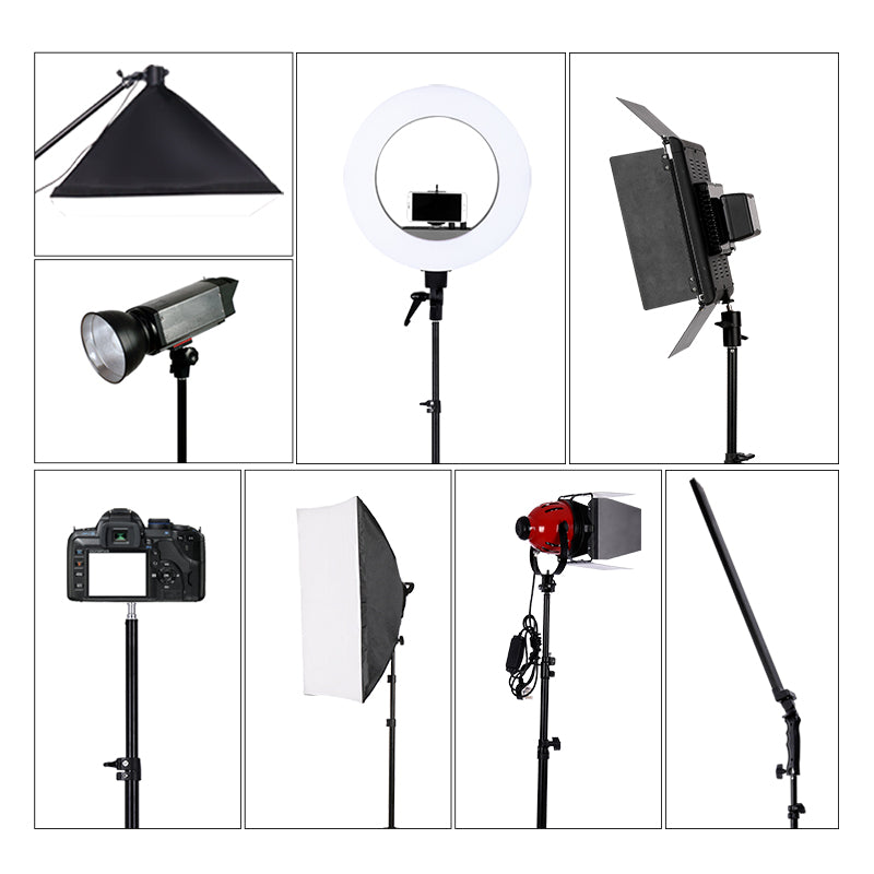 Reverse Folding Aluminum Alloy Light Stand Tripod with 1/4 Screw Interface for SLR Cameras Studio Lights etc.