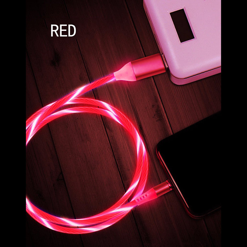 Flowing LED Magnetic Type-C Charging Cable for Samsung Sony Huawei etc.