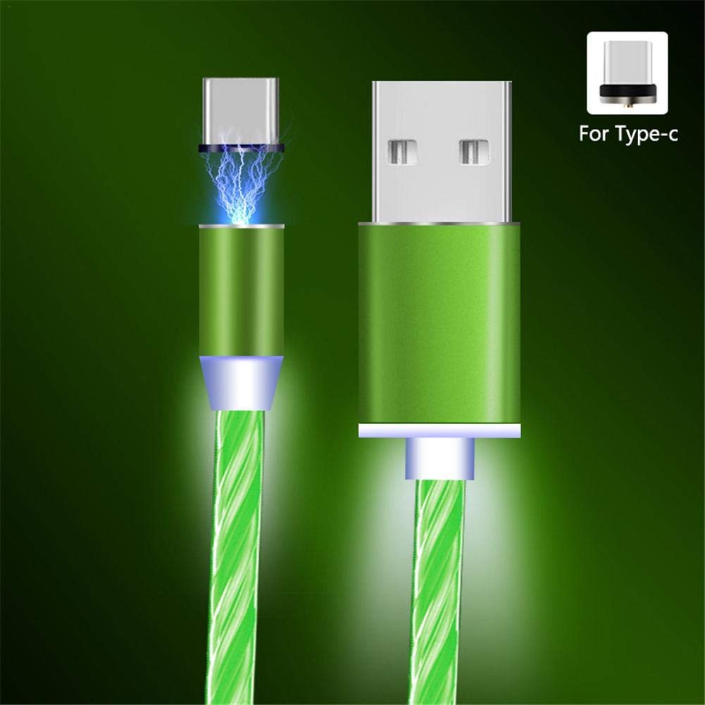 Flowing LED Magnetic Type-C Charging Cable for Samsung Sony Huawei etc.