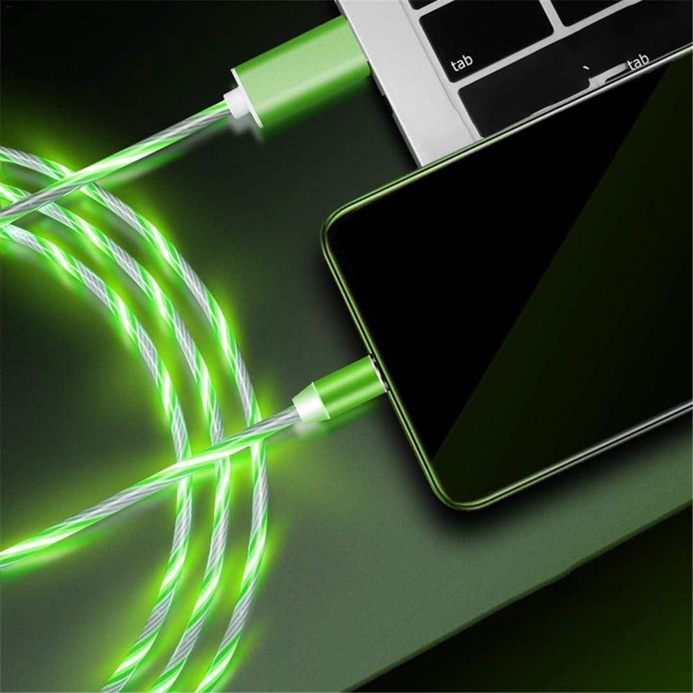 Flowing LED Magnetic Type-C Charging Cable for Samsung Sony Huawei etc.