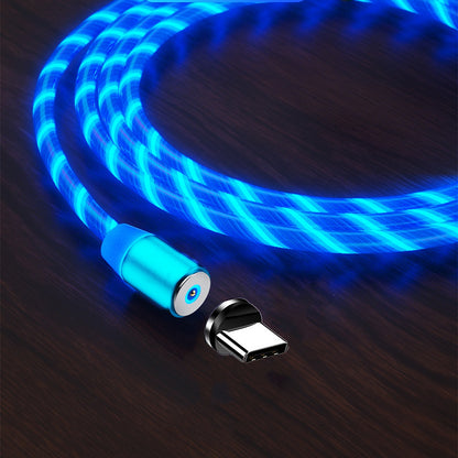 Flowing LED Magnetic Type-C Charging Cable for Samsung Sony Huawei etc.