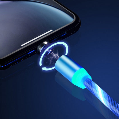 Flowing LED Magnetic Type-C Charging Cable for Samsung Sony Huawei etc.