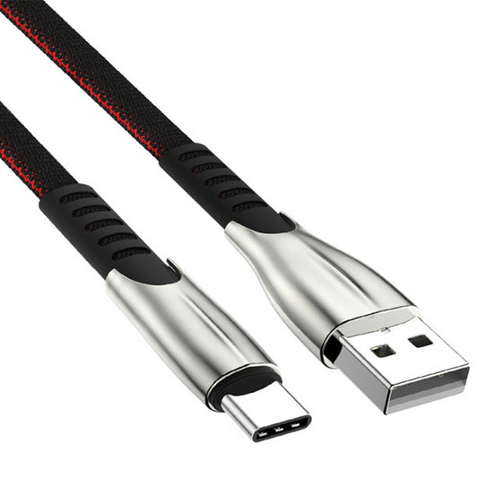 1m Nylon Braided Type-C Cable 5A Fast Charging Data Cord for Car Home