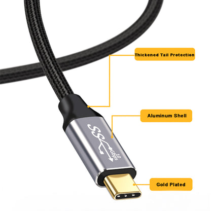 1.5m 100W PD Nylon Braided Type C to Type C Cable USB 3.1 Gen2 10Gbps Full Function USB C Cable (Male to Male)