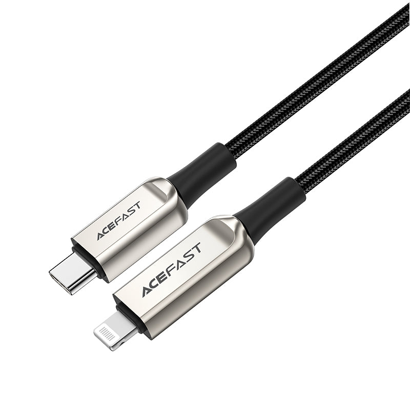 ACEFAST C6-01 MFi Certified USB-C to Lightning Zinc Alloy Braided Charging Data Cable with Digital Display