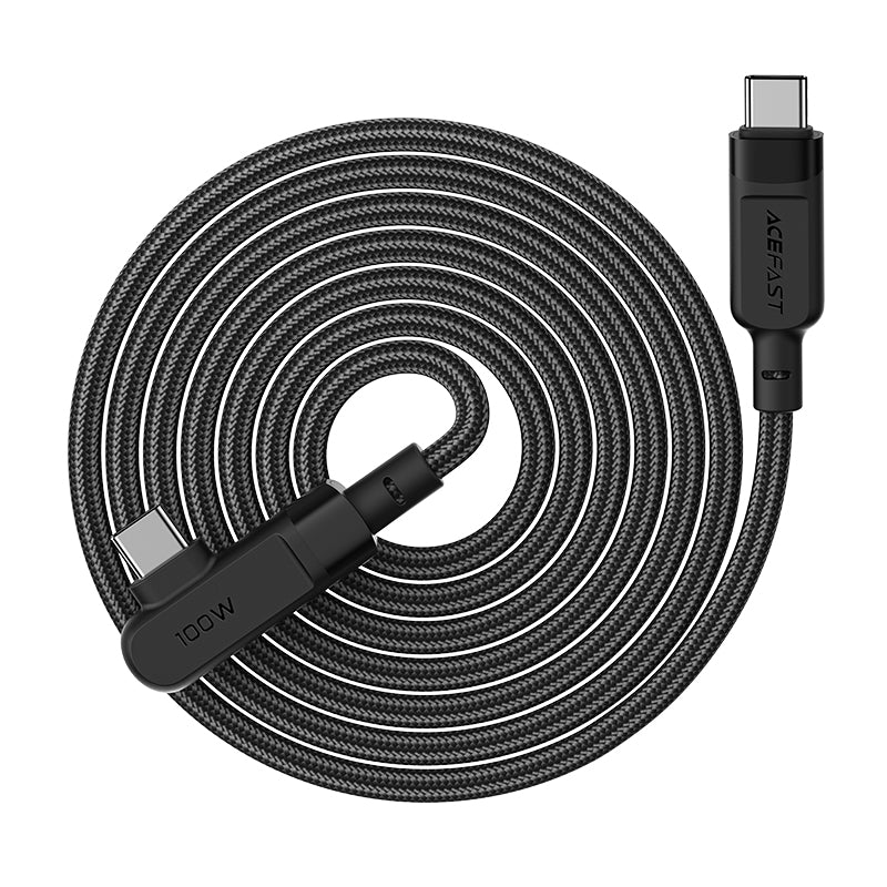 ACEFAST C5-03 USB-C to USB-C 100W 90 Degree Right Angled Aluminum Alloy Charging Data Cable