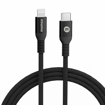 MOMAX Braided Lightning Cable 1.2m PD Fast Charging Cable USB C to Lightning Charging Cord [MFi Certified]