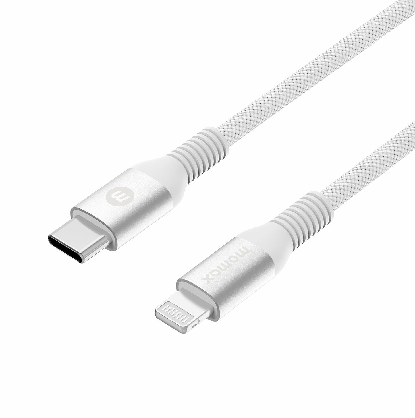 MOMAX Braided Lightning Cable 1.2m PD Fast Charging Cable USB C to Lightning Charging Cord [MFi Certified]