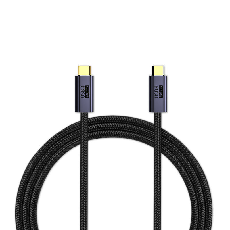 USB C Data Cable 20Gbps Fast Transmission Cord 100W PD Fast Charge 4K Video Output Nylon Braided Cord, 0.5m