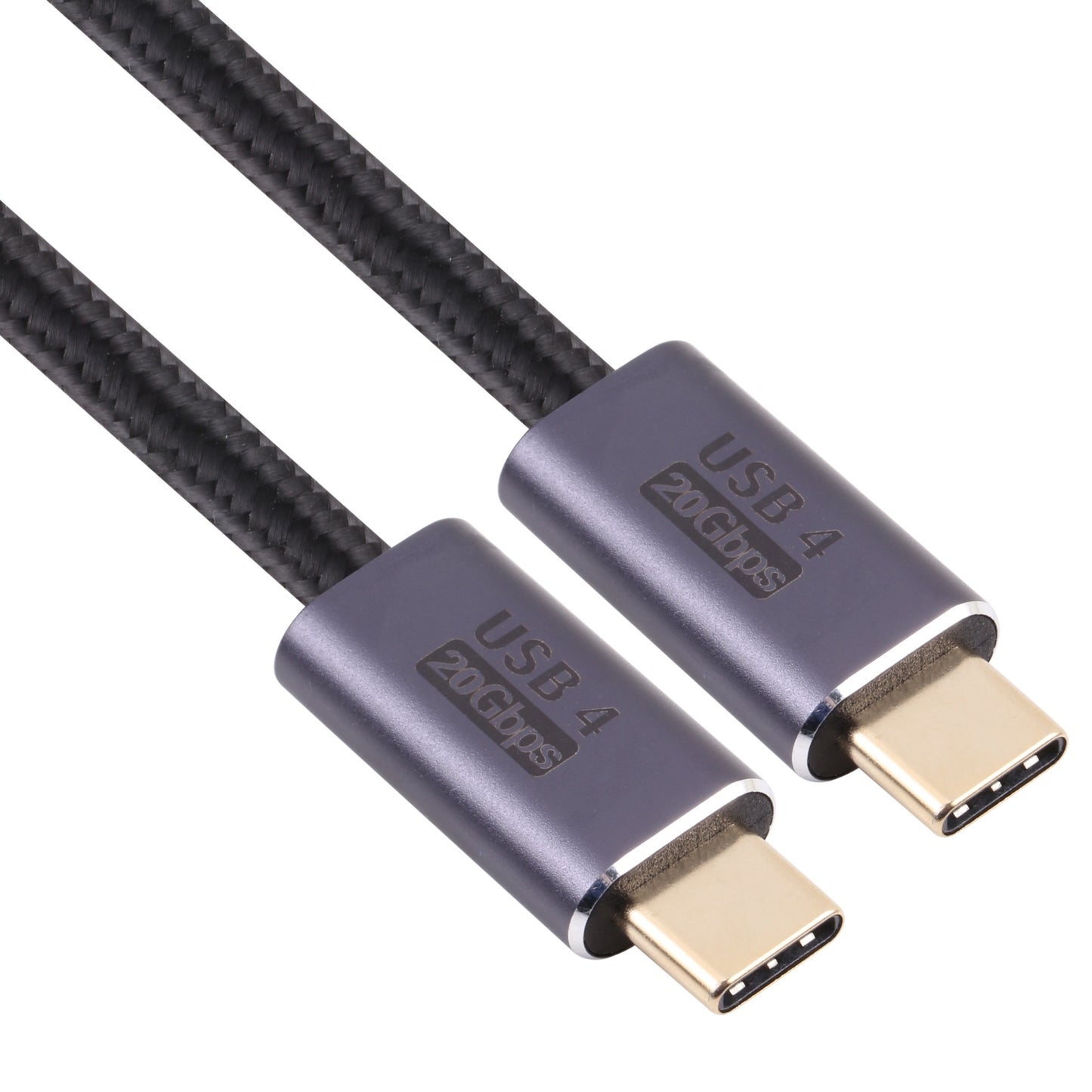 USB C Data Cable 20Gbps Fast Transmission Cord 100W PD Fast Charge 4K Video Output Nylon Braided Cord, 0.5m