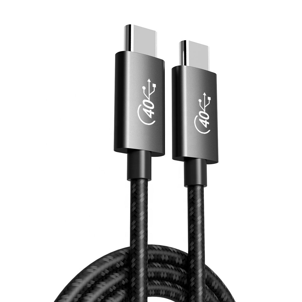 1.5m PD 100W 40Gbps USB4 Data Cable Thunderbolt3 PD Fast Charging Cable High-Speed Full Function Braided Data Cable