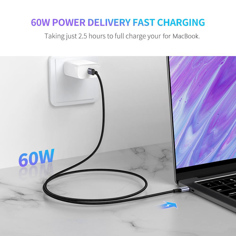 UGREEN 0.5m for Huawei Matebook/MacBook/iPad Pro USB C to C 60W PD Fast Charging Data Cable