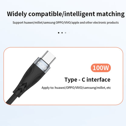 ADC-008 1m 2 in 1 USB+Type-C to Type-C 100W Flash Charging Data Cable