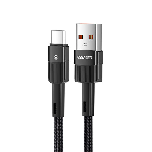 ESSAGER 0.5m Charging Cable USB to Type C 66W Fast Charging 480Mbps Transmission Cord