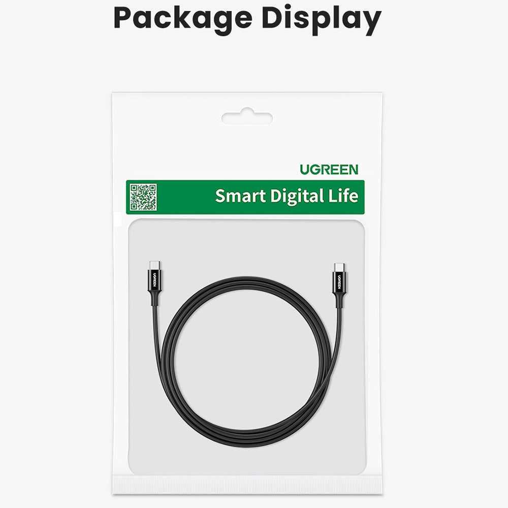 UGREEN 30700 0.5m 100W USB-C to USB-C Cable 5A PD Fast Charging Type-C Data Cable for MacBook/iPad Pro