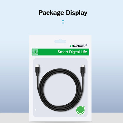 UGREEN 1m For iPad Samsung Huawei PD 60W QC3.0 Fast Charging USB C to Type-C Data Cable