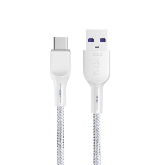 IVON CA85 1-Meter Type-C / USB-C to USB Super Fast Charging Cable High-Speed Data Transmission Cell Phone Cord