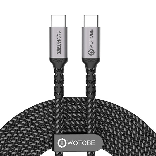 WOTOBE 2m Type C Charging Cord for MacBook 5A Fast Charging Speed Data Transmission 100W USB C Cord