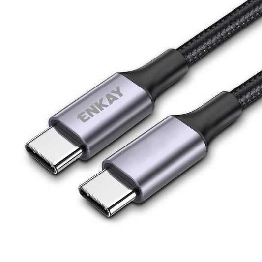 ENKAY HAT PRINCE 2m 3A High Current Fast Charging Cable PD/QC 60W Type-C to Type-C Data Cord