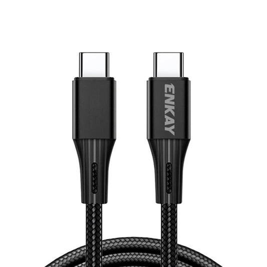 ENKAY HAT PRINCE 1m Type C Charge Cable E-Marker PD 100W 5A Fast Charging Wire 480Mbps Data Transmission USB C Cord