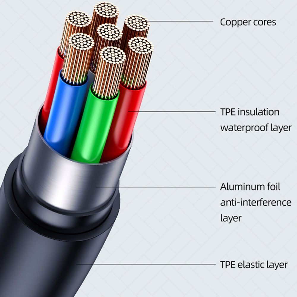 USAMS US-SJ568 Lithe Series 1.2m Type-C to USB 6A Fast Charging Data Transfer Cable with LED Indicator