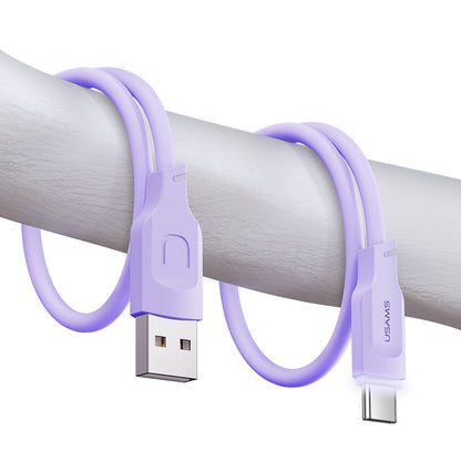 USAMS US-SJ568 Lithe Series 1.2m Type-C to USB 6A Fast Charging Data Transfer Cable with LED Indicator