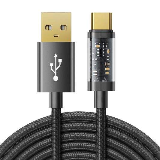 JOYROOM 2m USB-A to Type-C 3A Fast Charging Cable 480Mbps Data Transmission Cord