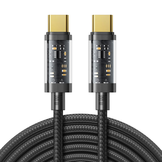 JOYROOM 2m Type-C Nylon Braided Charge Cord PD 100W Fast Charging 480Mbps Data Transmission Cable