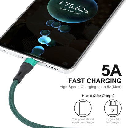 ENKAY ENK-CB119 1m USB 3.0 to Type-C 5A Fast Charging Cable for Huawei/Samsung/Xiaomi