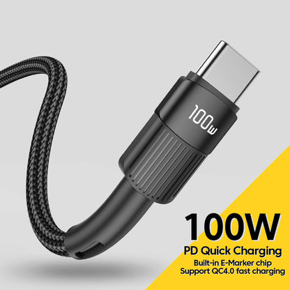 ESSAGER 3m Cell Phone Cable USB C High-speed 100W 5A PD Charging 480Mbps Fast Data Transmission Line