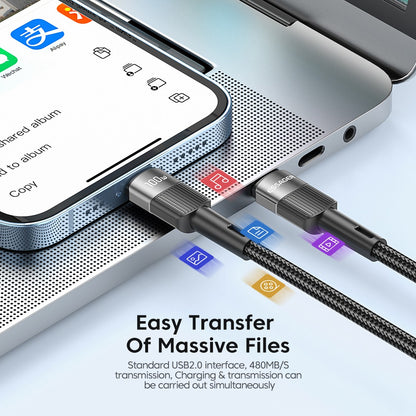 ESSAGER 3m Cell Phone Cable USB C High-speed 100W 5A PD Charging 480Mbps Fast Data Transmission Line