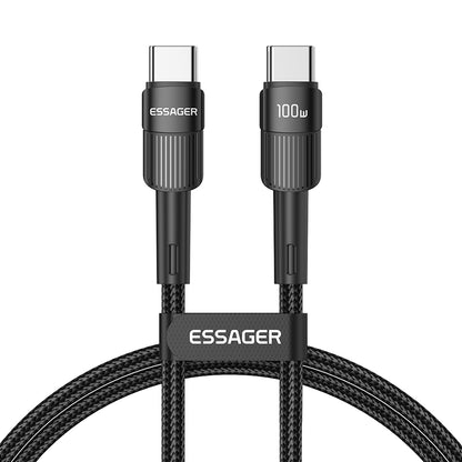 ESSAGER 2m Super Long USB C PD 100W Fast Charging Charge Cord 480Mbps Data Transmission Cable