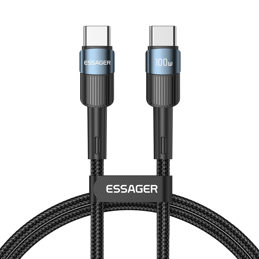 ESSAGER 2m Super Long USB C PD 100W Fast Charging Charge Cord 480Mbps Data Transmission Cable