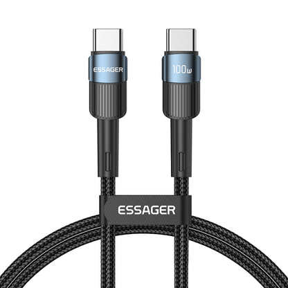 ESSAGER 2m Super Long USB C PD 100W Fast Charging Charge Cord 480Mbps Data Transmission Cable