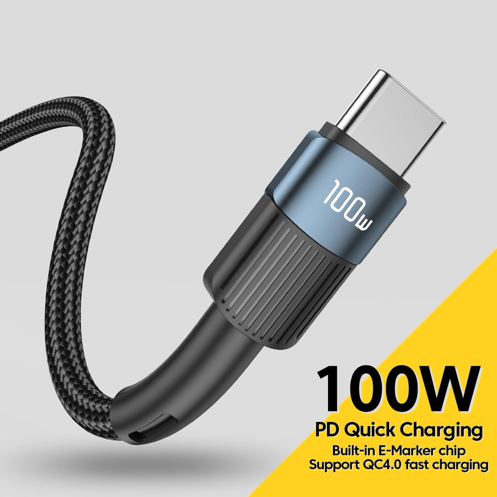 ESSAGER 2m Super Long USB C PD 100W Fast Charging Charge Cord 480Mbps Data Transmission Cable