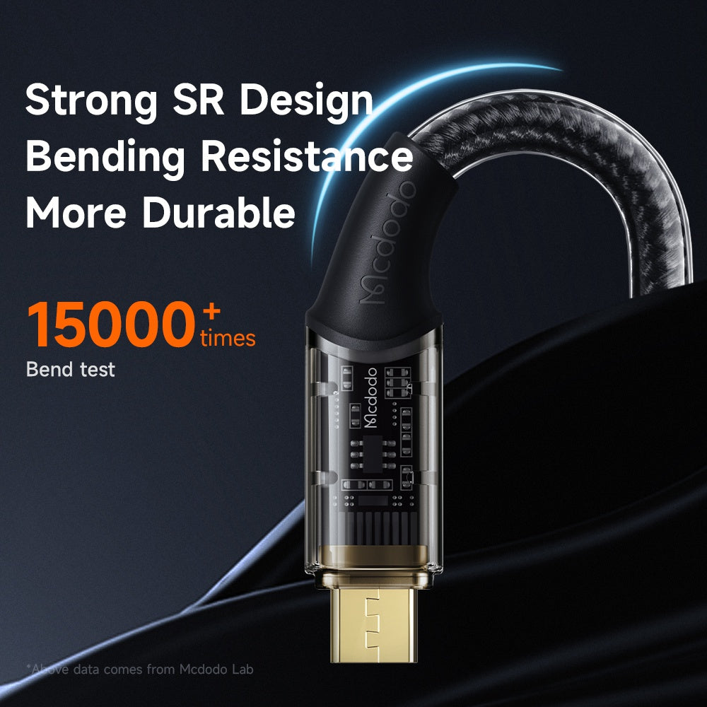 MCDODO CA-210 MDD Amber Series 1.8m 3A Micro USB Transparent Design Data Cable Android Phone Charging Cord