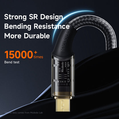 MCDODO CA-210 MDD Amber Series 1.8m 3A Micro USB Transparent Design Data Cable Android Phone Charging Cord