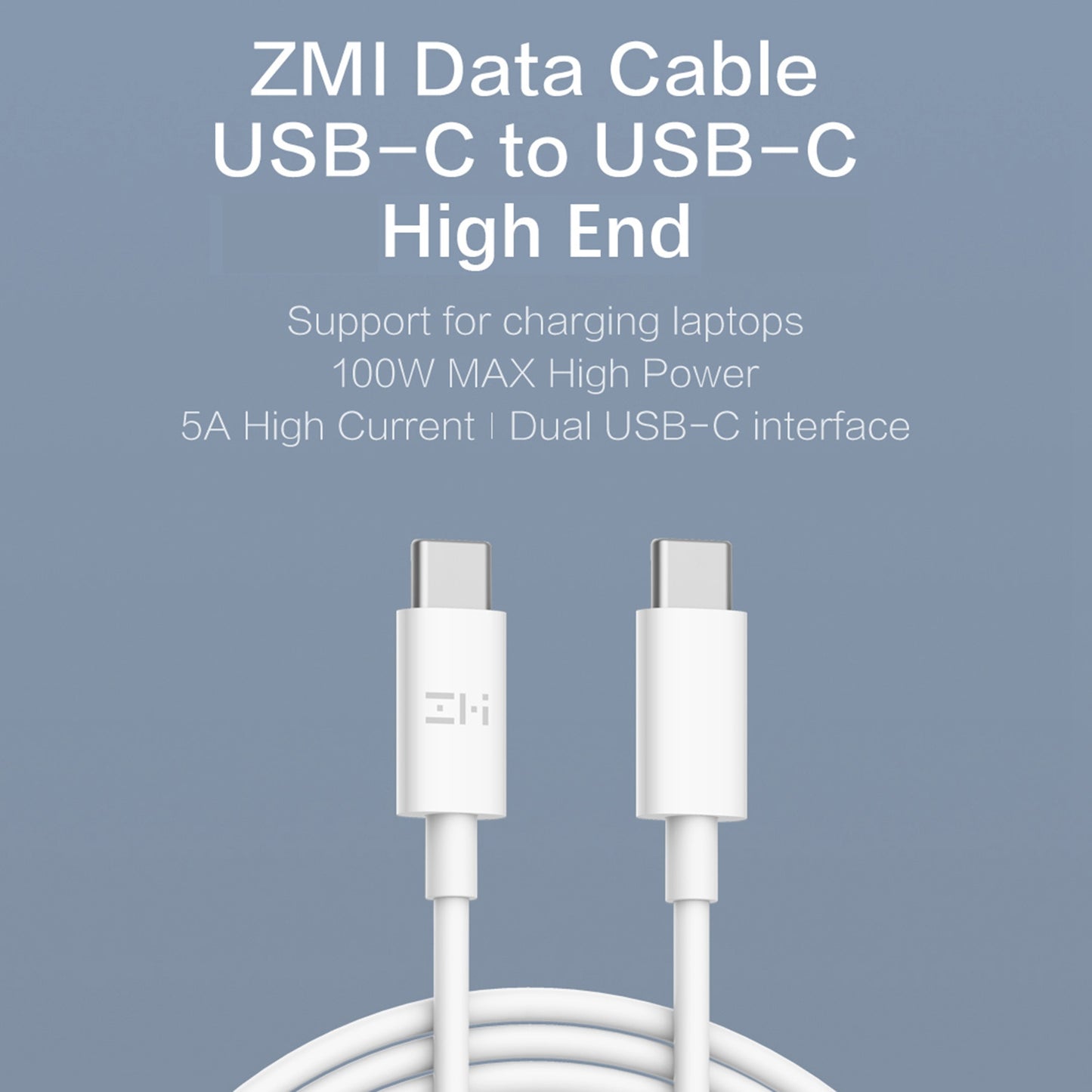 ZMI AL308E 1.5m Data Cable Type-C to Type-C 5A / 100W Fast Charging Wire, High-end Version