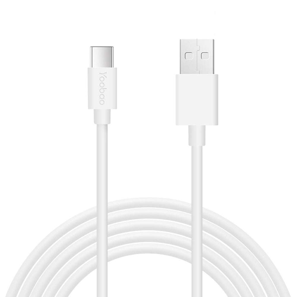 YOOBAO YB-400C 2m 2.4A Fast Charging High Toughness TPE Round Wire USB-A to Type-C Data Cable