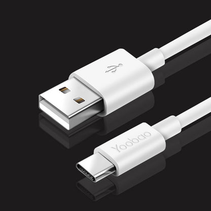 YOOBAO YB-400C 2m 2.4A Fast Charging High Toughness TPE Round Wire USB-A to Type-C Data Cable