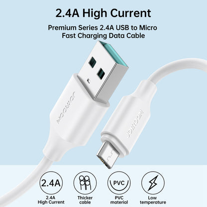 JOYROOM S-UM018A92 2m Premium Series USB-A to Micro 2.4A Fast Charging+Data Transmission Cable