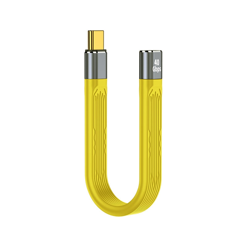 40Gbps Type-C Female to Male PD 100W Fast Charging FPC Soft Data Cable, Cable Length: 13.8cm